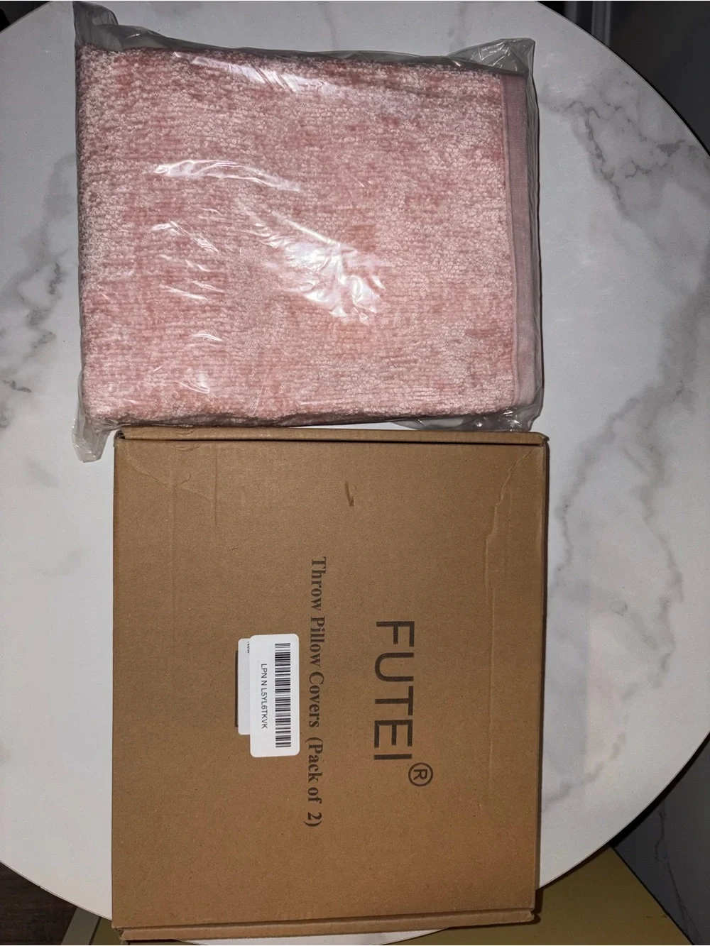 Futei Pink Throw Pillow Covers - Pack of 2